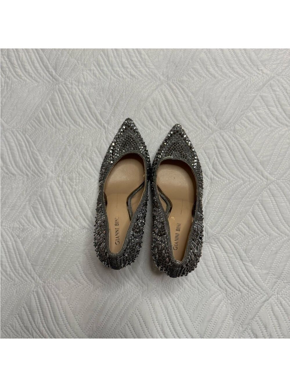 Gianni Bini Women’s Graphite Rhinestone Stiletto Heel Pumps. Size 10 - Picture 5 of 8